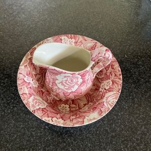 Vintage Burleigh Ware Victorian Chintz/ pitcher & bowl set